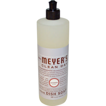 Mrs. Meyers Clean Day, Jabón líquido para platos, aroma a lavanda, 16 fl oz (473 ml)