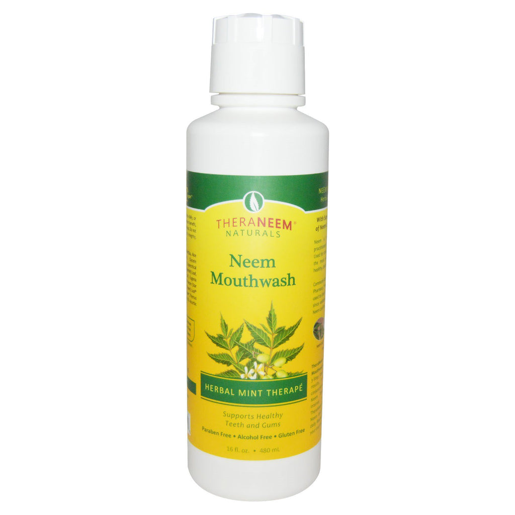 Organix South TheraNeem Naturals Herbal Mint TherapÃ© Neem Apa de gură 16 fl oz (480 ml)