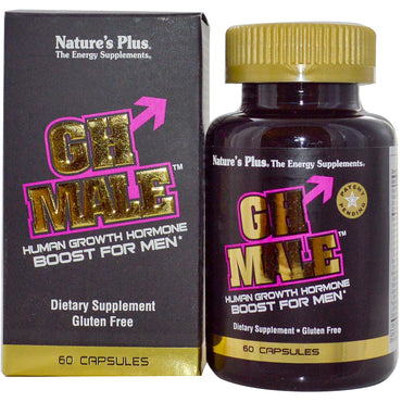 Nature's Plus, GH Male, menselijk groeihormoon voor mannen, 60 capsules