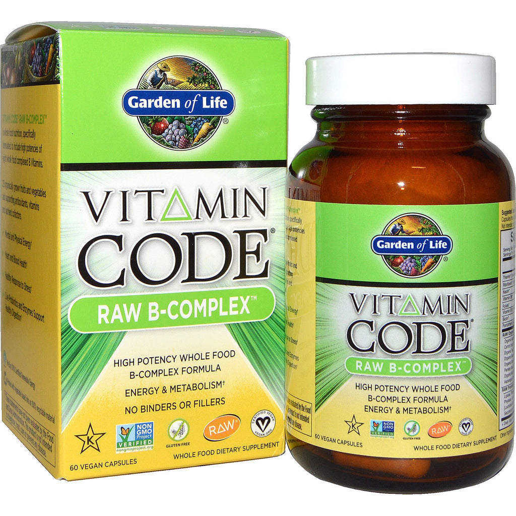 Giardino della vita, codice vitaminico, complesso B crudo, 60 capsule vegane