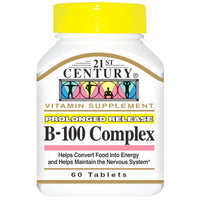 21st Century, B-100 Complex, Prolonged Release, 60 Tablets