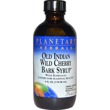 Planetary Herbals, Jarabe de corteza de cereza silvestre de la India antigua, 4 fl oz (118,28 ml)