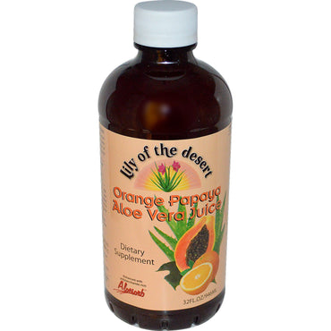 Lily of the Desert, Jugo de naranja, papaya y aloe vera, 32 fl oz (946 ml)