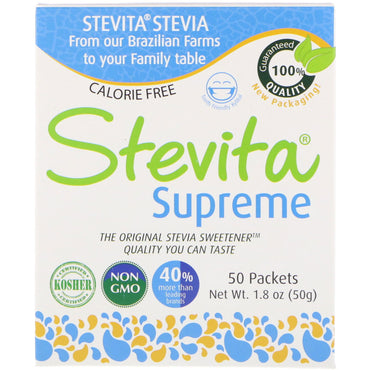Stevita, Supreme, 50 pakker, 1,8 oz (50 g)