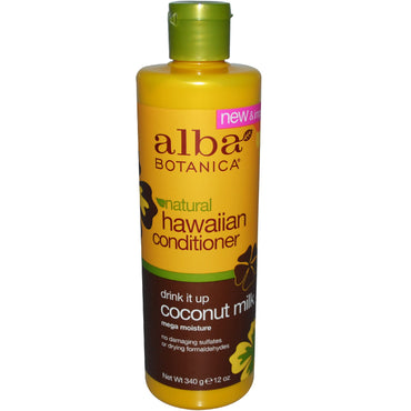 Alba Botanica, Après-shampooing hawaïen naturel, Drink It up Lait de coco, 12 oz (340 g)
