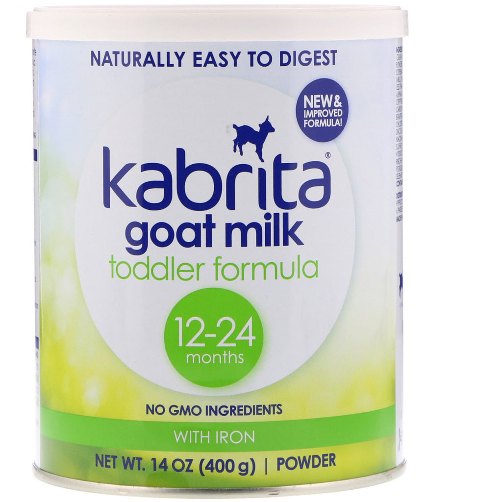 Kabrita นมแพะ สูตรสำหรับเด็กวัยหัดเดินมีธาตุเหล็ก ผง 14 ออนซ์ (400 กรัม)