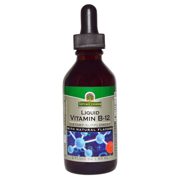 Nature's Answer, Vitamina B-12 líquida, con sabores naturales, 2 fl oz (60 ml)