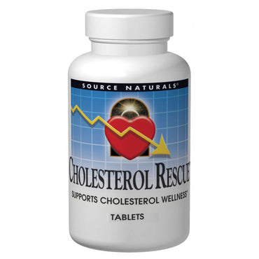 Source naturals, resgate de colesterol, 60 comprimidos