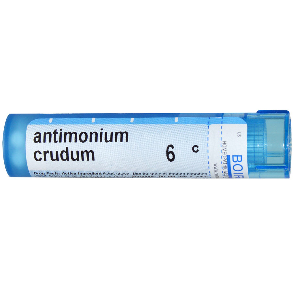 Boiron, enkelvoudige remedies, antimonium crudum, 6c, ongeveer 80 pellets
