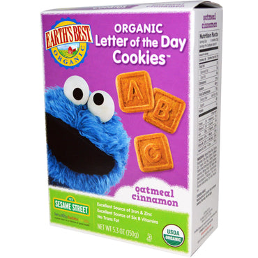 Earth's Best  Letter of the Day Cookies Oatmeal Cinnamon 5.3 oz (150 g)