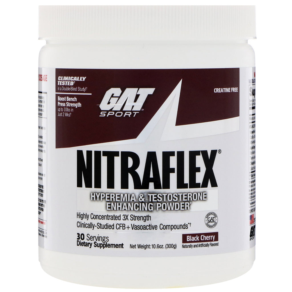 GAT, Nitraflex, Czarna Wiśnia, 10,6 uncji (300 g)