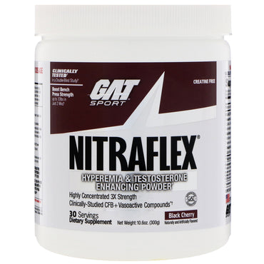 GAT, Nitraflex، الكرز الأسود، 10.6 أونصة (300 جم)
