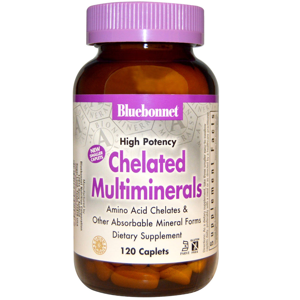 Bluebonnet Nutrition, hochwirksam, chelatisierte Multimineralien, 120 Kapseln
