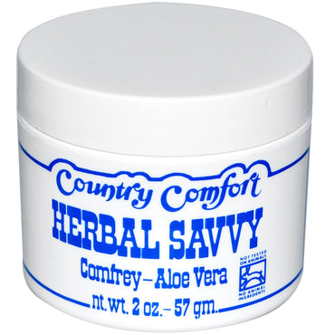 Country Comfort, Herbal Savvy, Comfrey- Aloe Vera, 2 oz (57 g)