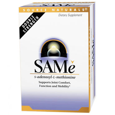 Source Naturals, SAM-e (S-Adenosyl-L-Methionine), 200 mg, 60 enterisk overtrukne tabletter