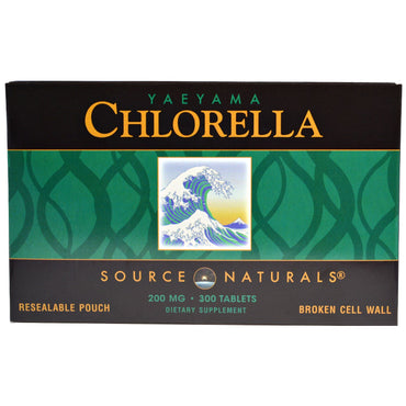 Source Naturals, Yaeyama Chlorella, 200 mg, 300 Tabletten