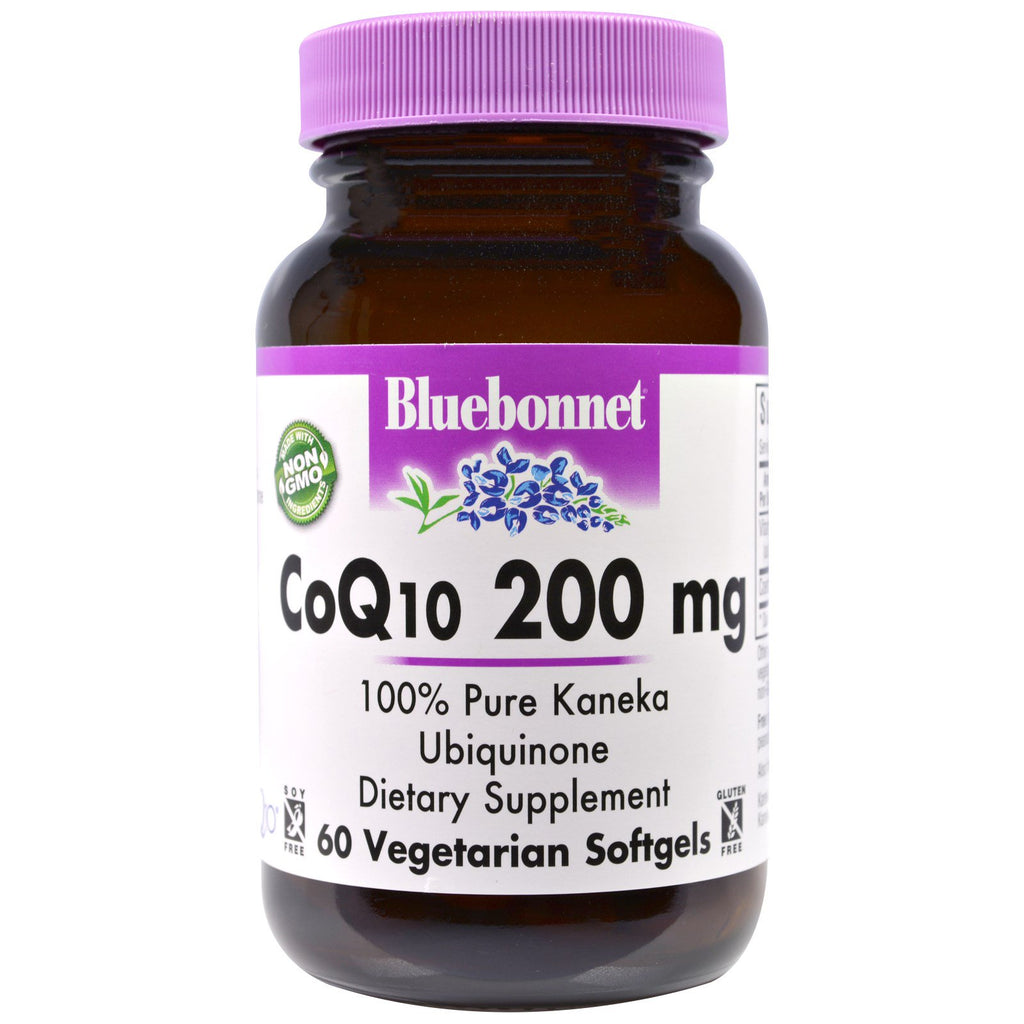Bluebonnet Nutrition, CoQ10, 200 mg, 60 capsule molli vegetali
