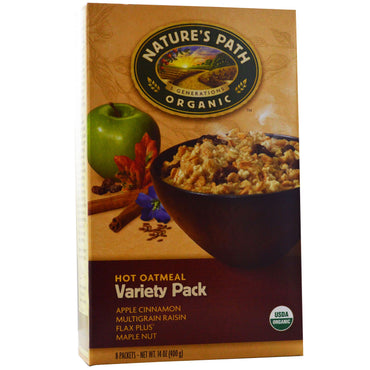Nature's Path, , Hot Oatmeal, Variety Pack, 8 Packets, 50 g Each