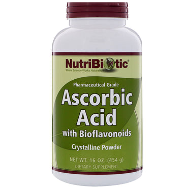 NutriBiotic, Ascorbic Acid with Bioflavonoids, Crystalline Powder, 16 oz (454 g)