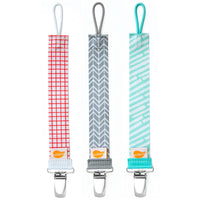 Ulubulu, Universal Pacifier Clip, 3 Pack