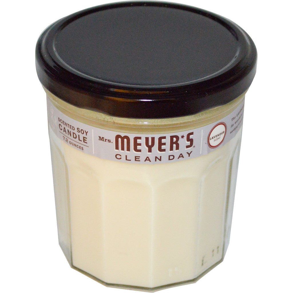 Mrs. Meyers Clean Day, 香り付きソイキャンドル、ラベンダーの香り、7.2 オンス