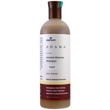 Zion Health, Adama, șampon cu minerale antice, original, floare de pară, 16 fl oz (473 ml)