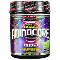 ALLMAX Nutrition, AMINOCORE, BCAA, 8G BCAAs, 100% Pure 45:30:25 Ratio, Gluten Free, Key Lime Cherry, 1 lbs (462 g)