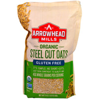 Arrowhead Mills, Avena cortada en acero, Sin gluten, 24 oz (680 g)