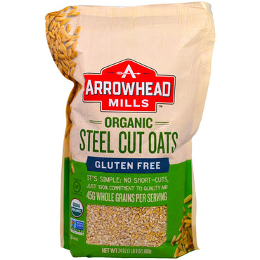 Arrowhead Mills,  Steel Cut Oats, Gluten Free, 24 oz (680 g)