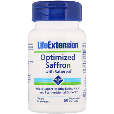 Life Extension, Azafrán optimizado con satiereal, 60 cápsulas vegetarianas