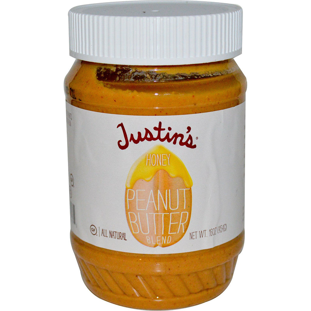 Justin's Nut Butter、ハニーピーナッツバターブレンド、16オンス (454 g)