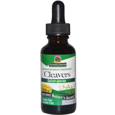 Nature's Answer, Cleavers, Galium Aparine, 2000 mg, 1 uncja (30 ml)