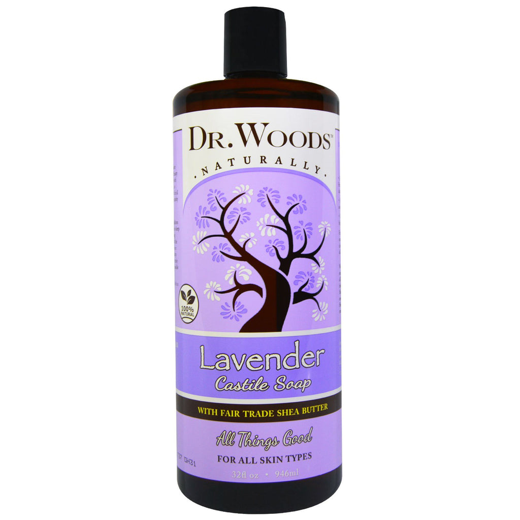 Dr. Woods, Lavendel, Castile Soap, Fair Trade, Shea Butter, 32 fl oz (946 ml)