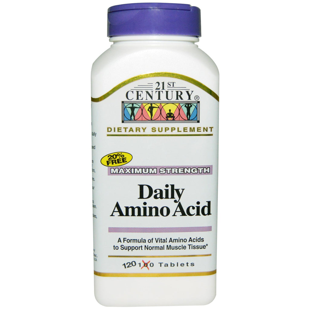 21st Century, Daily Amino Acid, Maximum Strength, 120 Tablets