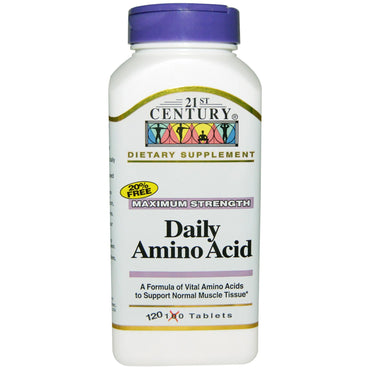 21st Century, Daily Amino Acid, Maximum Strength, 120 Tablets