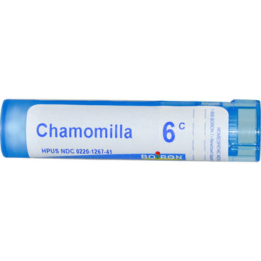 Boiron, enkelvoudige remedies, chamomilla, 6c, 80 pellets