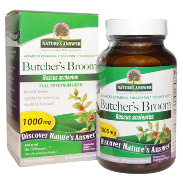 Nature's Answer, Balai de boucher, Herbes à spectre complet, 1000 mg, 90 capsules végétariennes
