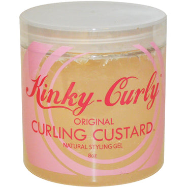 Kinky-Curly, Natillas para rizar originales, gel de peinado natural, 8 oz
