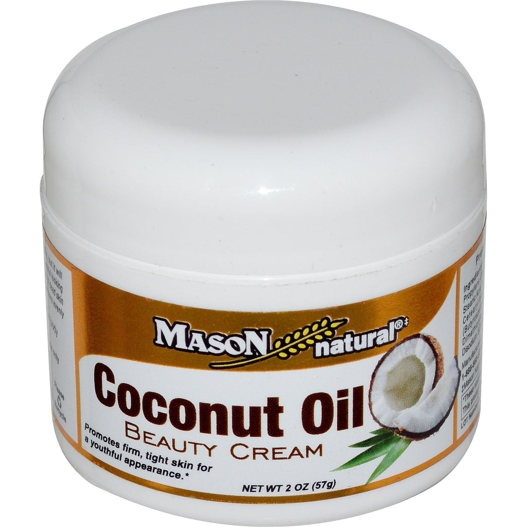 Mason Natural, Crema de belleza con aceite de coco, 2 oz (57 g)