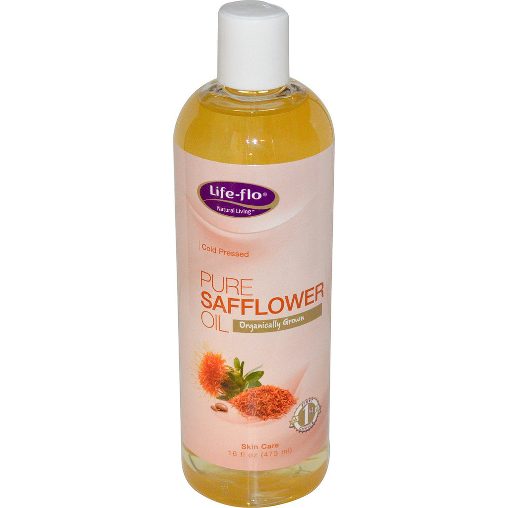 Life Flo Health, huile de carthame pure, soins de la peau, 16 fl oz (473 ml)