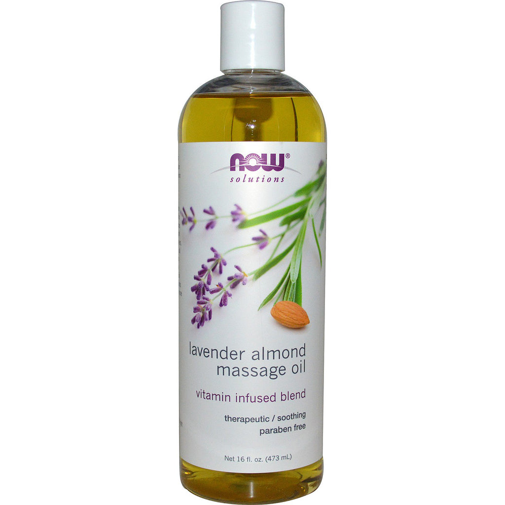 Now Foods, Solutions, Lavender Almond Massage Oil, 16 fl oz (473 ml)