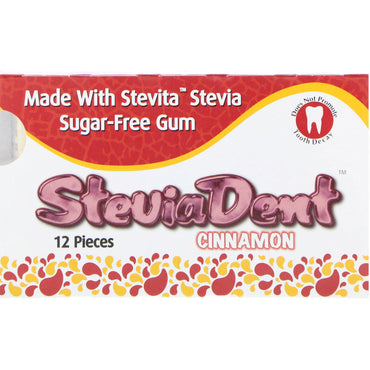 Stevita SteviaDent Gomme Sans Sucre Cannelle 12 Pièces