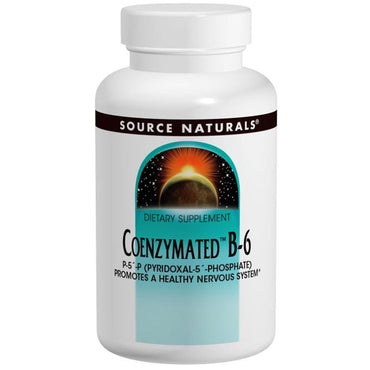 Source Naturals, Coenzymated B-6, 300 mg, 30 tabletter