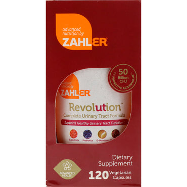 Zahler, revolução, fórmula completa para o trato urinário, 120 cápsulas vegetais
