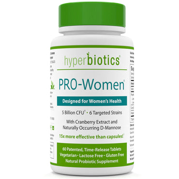 Hyperbiotics، مؤيد للنساء، 5 مليار وحدة تشكيل مستعمرة، 60 قرصًا ممتد المفعول