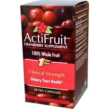 Enzymatic Therapy, ActiFruit Cranberry Supplement, 30 Veggie Caps