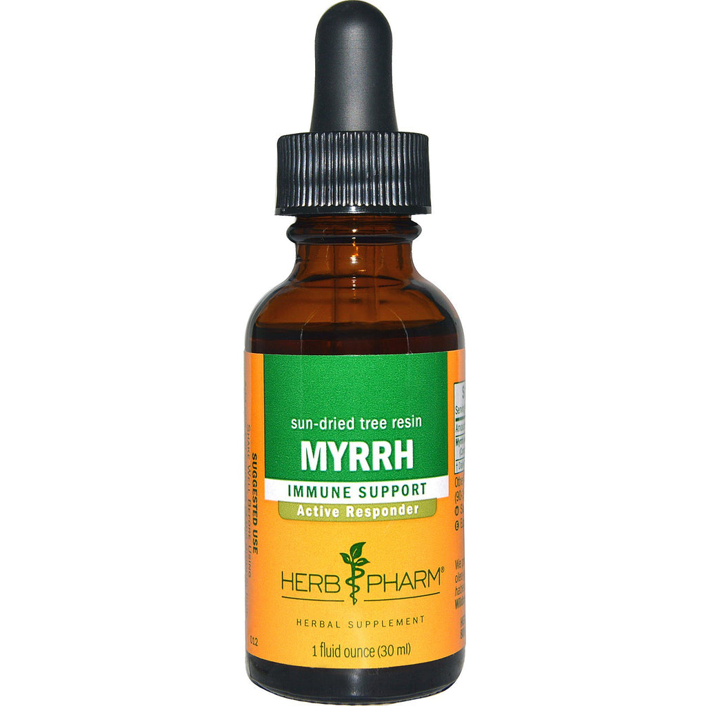 Herb Pharm, Mirra, Resina de Árvore Seca ao Sol, 30 ml (1 fl oz)