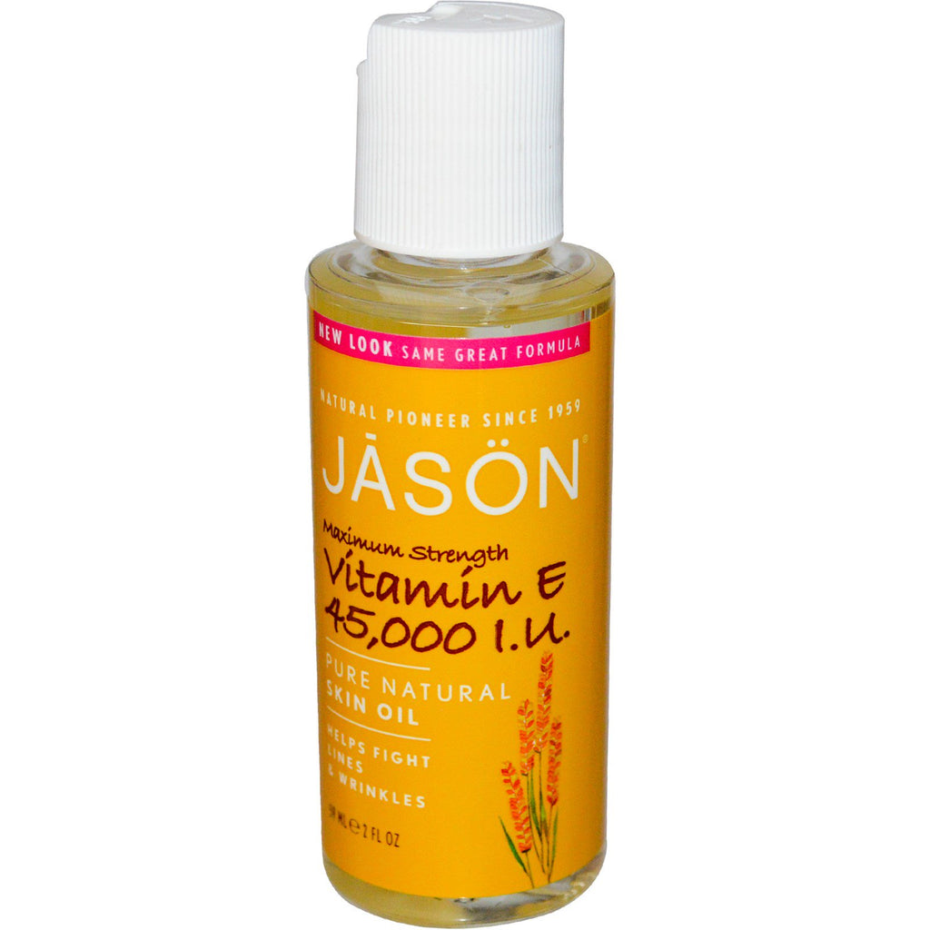 Jason Natural, Huile naturelle pure pour la peau, Vitamine E à force maximale, 45 000 UI, 2 fl oz (59 ml)