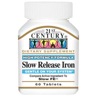 21st Century, Slow Release Iron, 60 Tablets