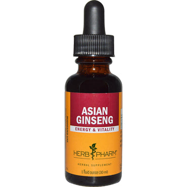 Herb Pharm, Aziatische ginseng, 1 fl oz (30 ml)